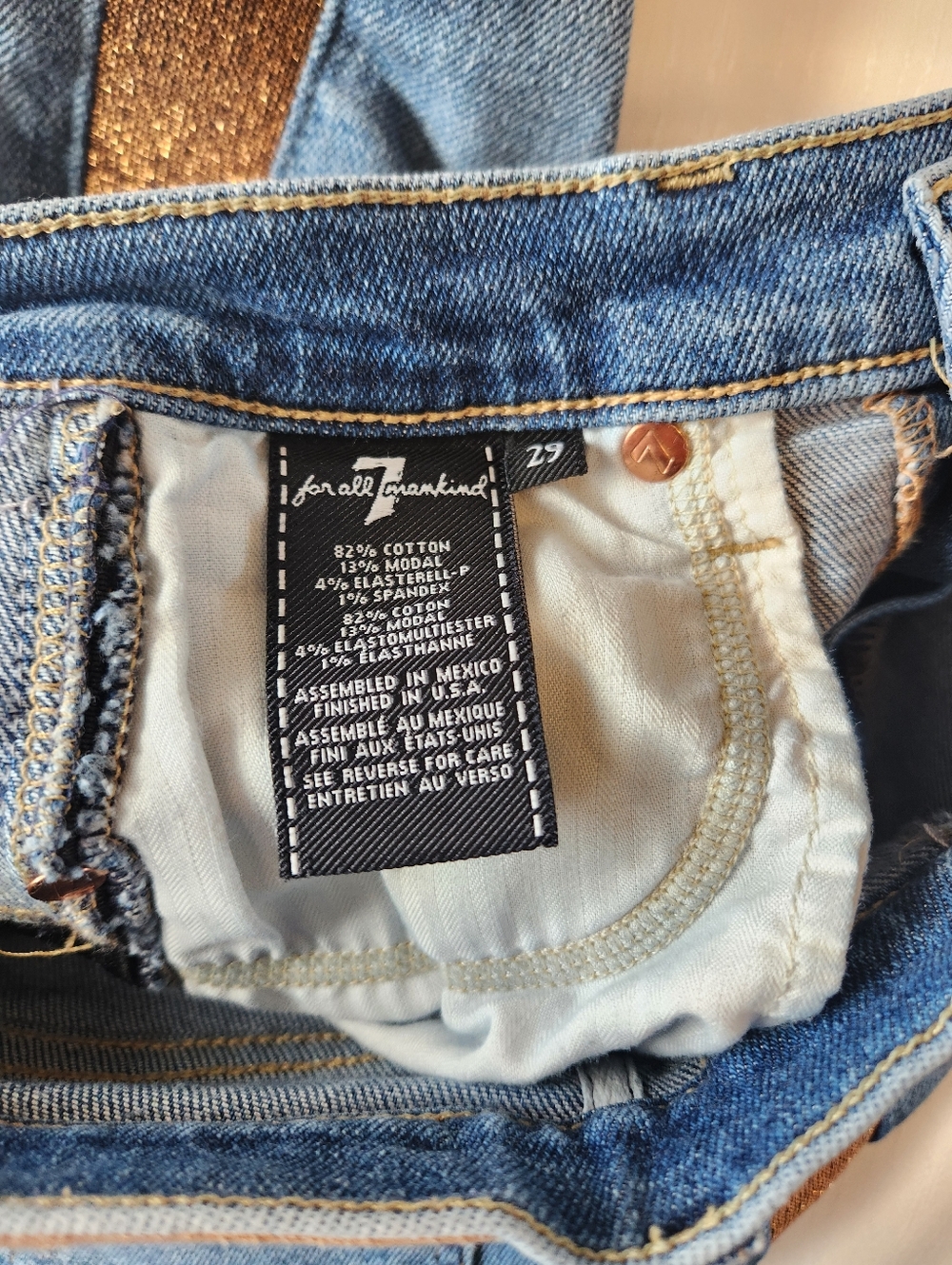 7 for all mankind High Waist Ankle Skinny Jeans Size 29 - Picture 7 of 7